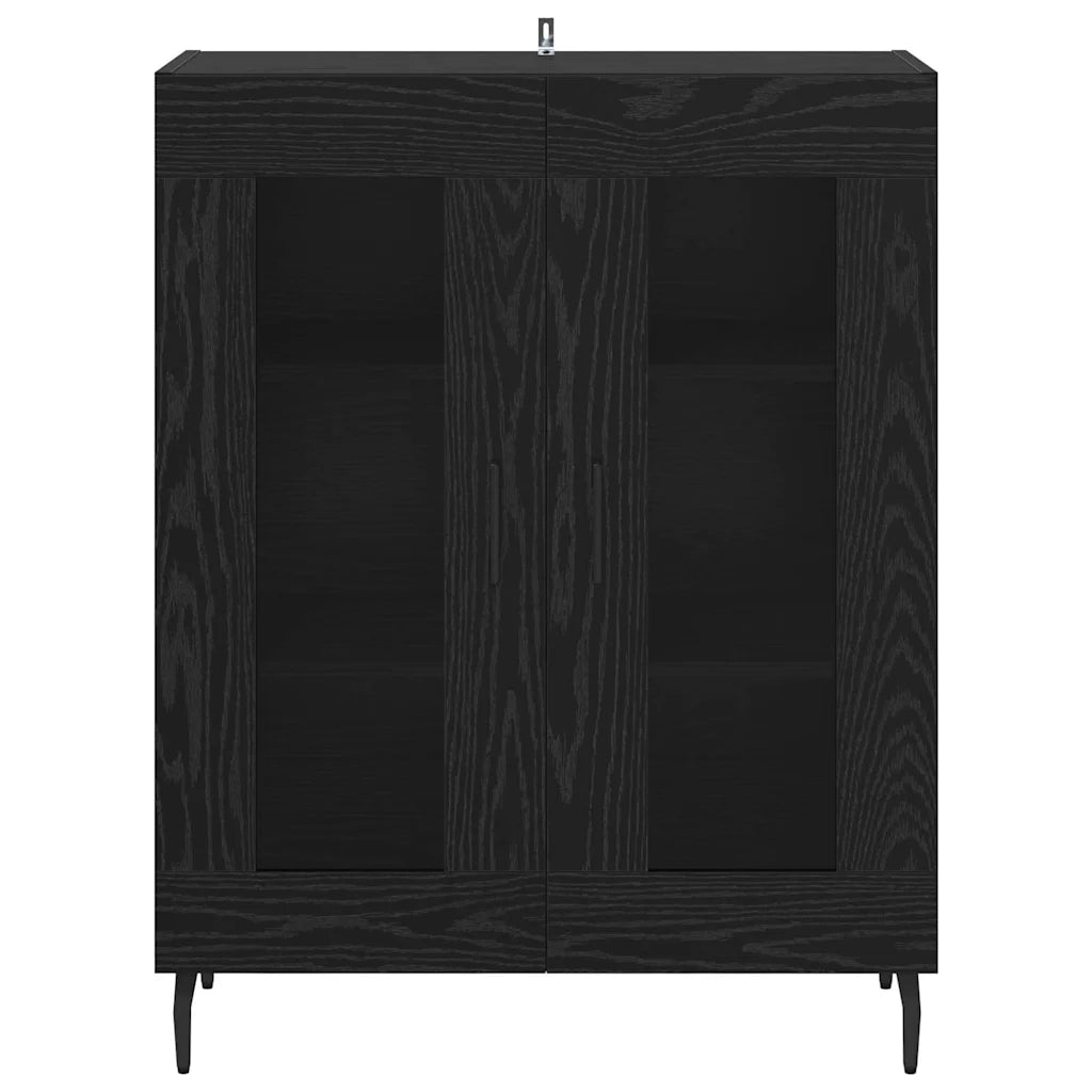 Credenza Rovere Nero 69,5 x 34 x 90 cm Legno multistrato 887206