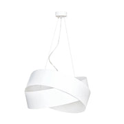 Lampada a sospensione Vieno in acciaio bianco opaco