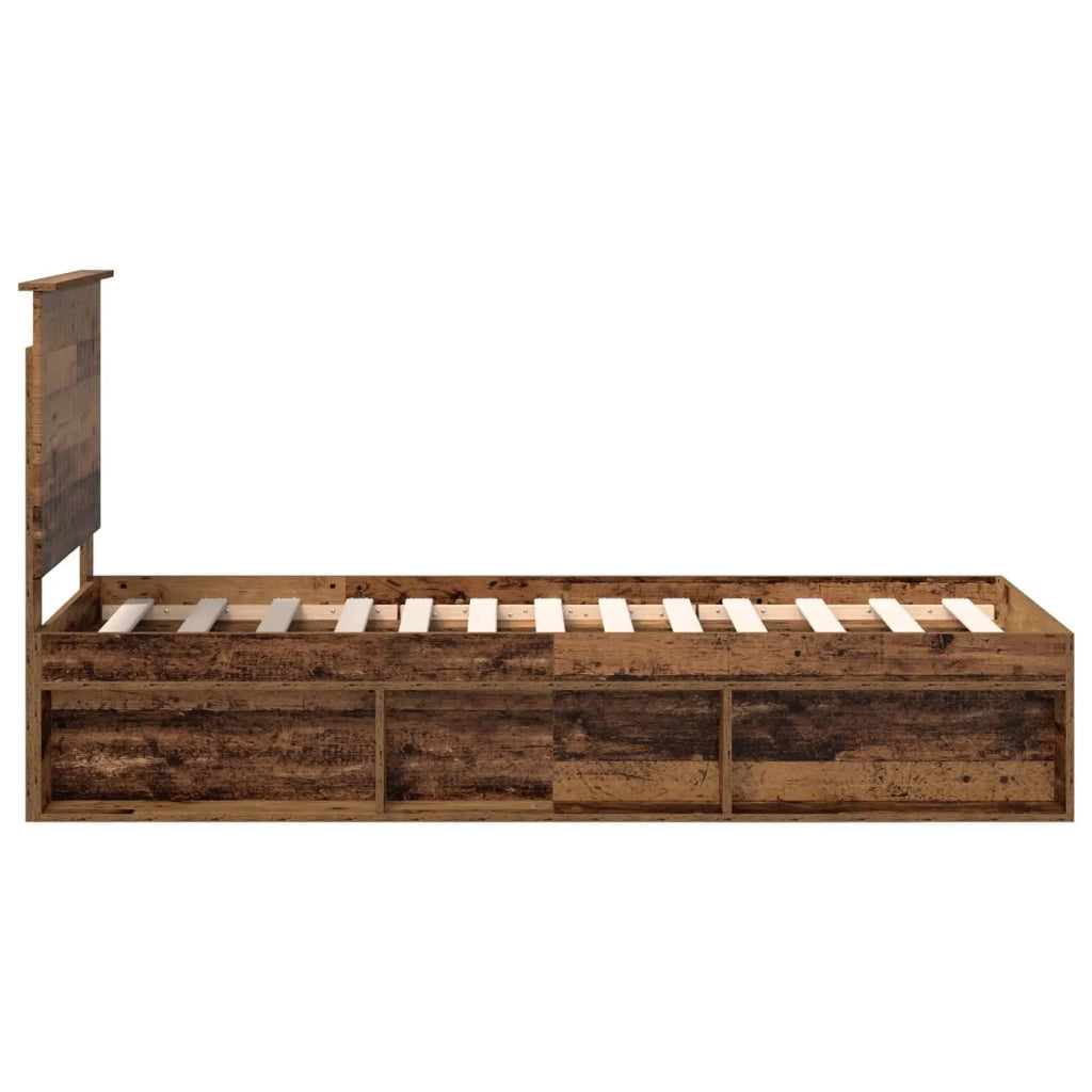 Struttura del letto Legno vecchio 75 x 190 cm Pino massello