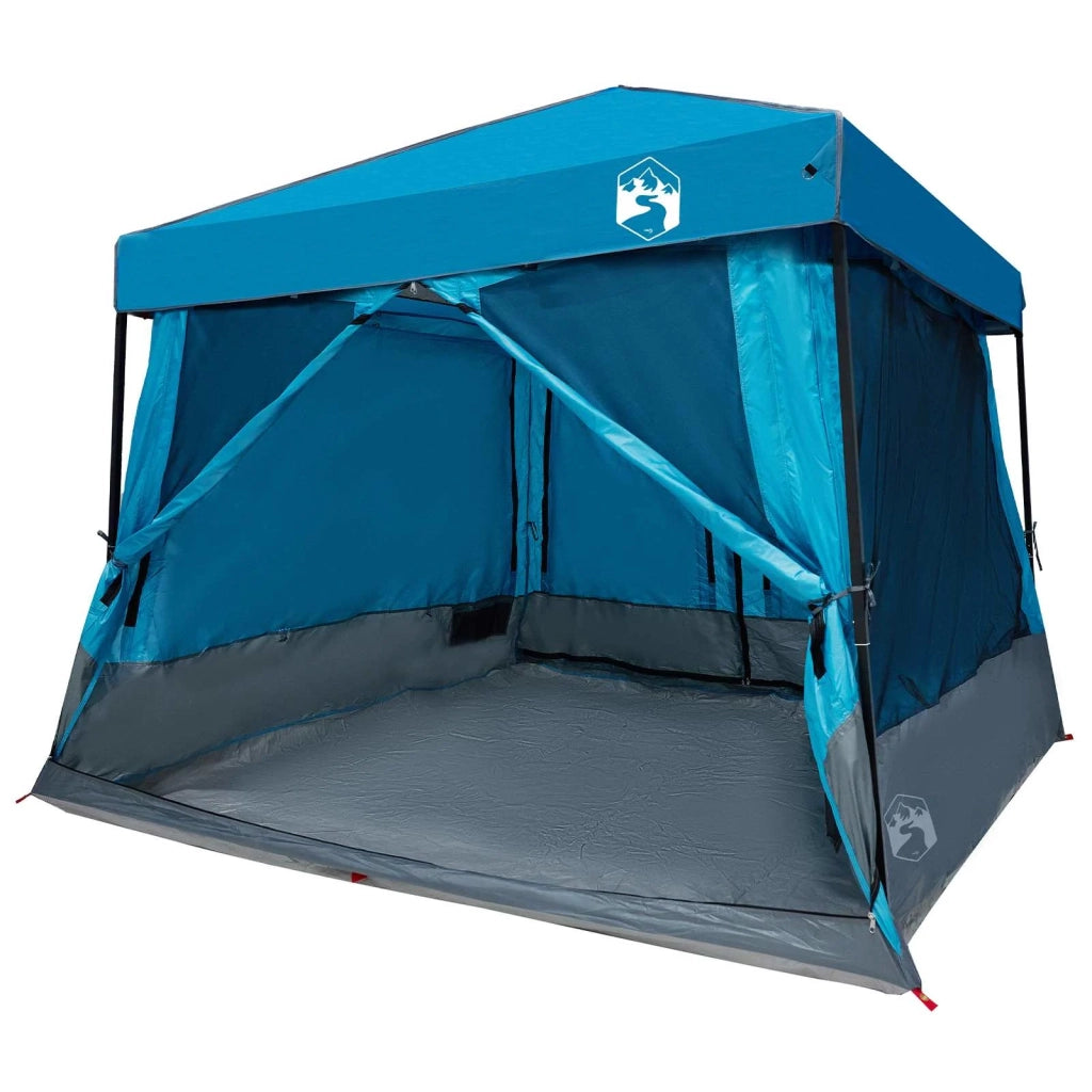 Set di Tende da Campeggio con tetto 2 pcs Blu Taffeta e Tessuto 3337172