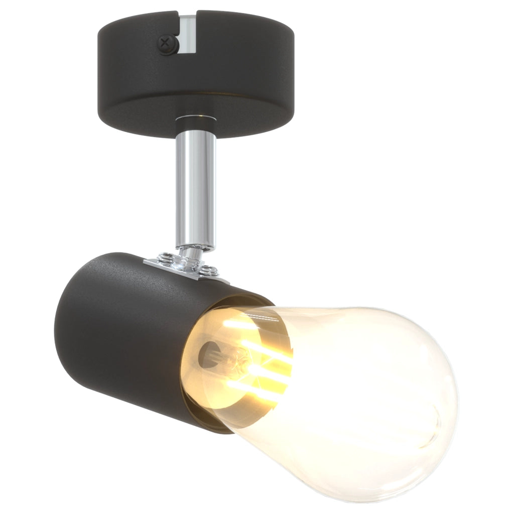 Faretti da soffitto neri 1 Via Regolabile E27
