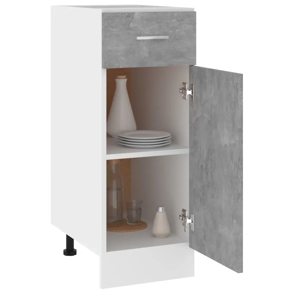 Armadio Inferiore Cassetto “Lyon” Grigio Cemento 30x46x81,5 801208