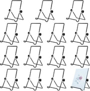 Supporto per Display Multifunzione - 15 x Supporti - Raccordo per Parete - Nero - Sostegno per Pittura - Leggero e Portatile - Supporto per Scheda Display