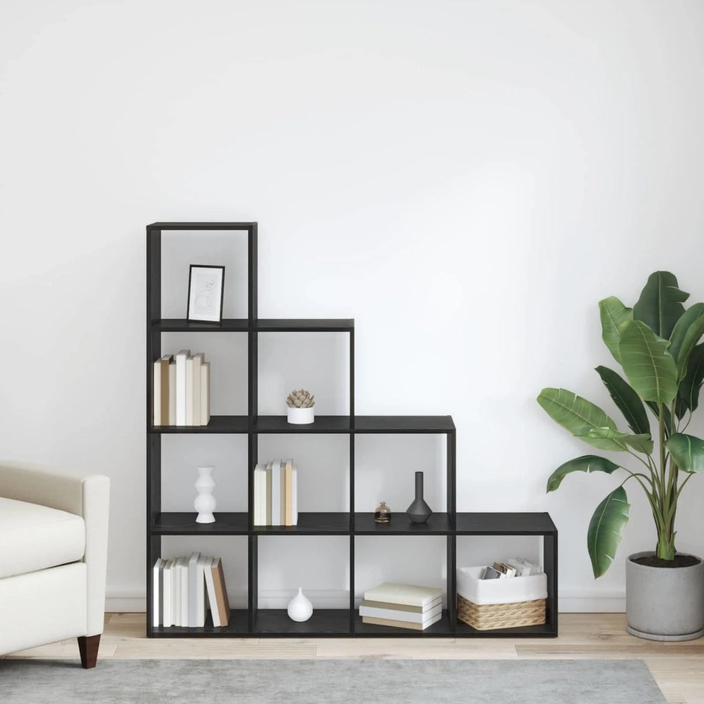 Libreria divisoria Rovere Nero 131,5 x 29 x 131,5 cm 879663