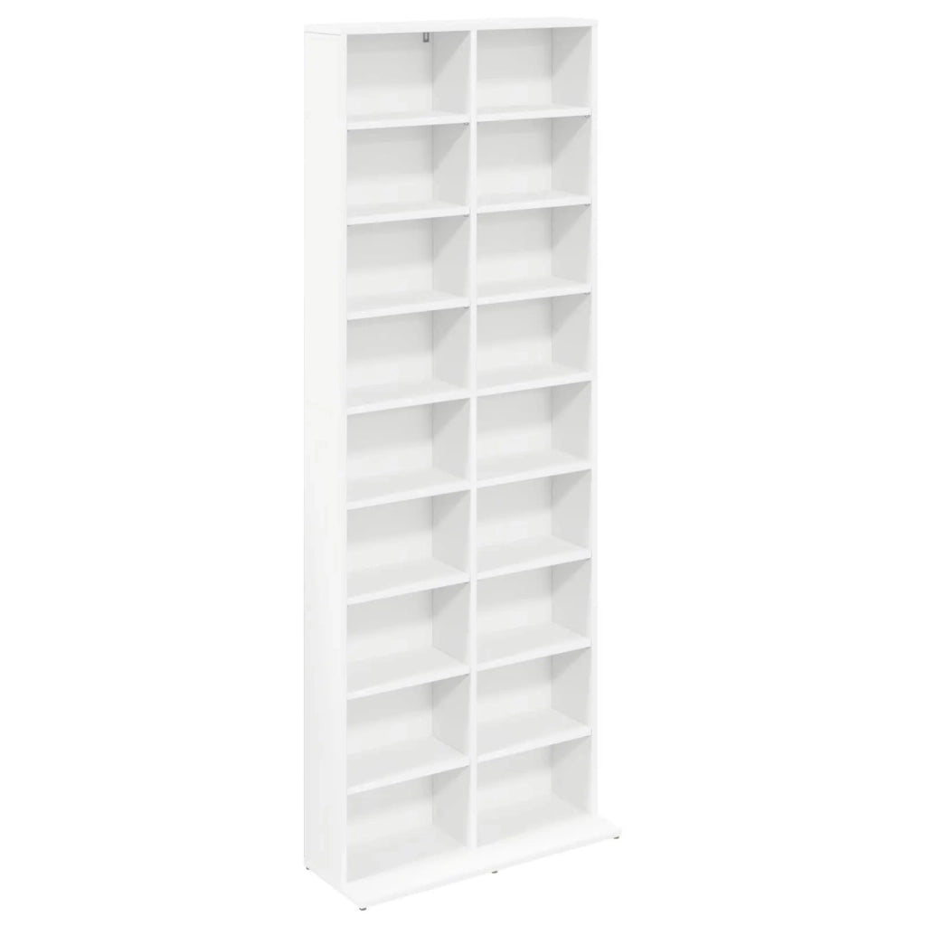 Mobile per CD Bianco 65 x 23,5 x 175 cm Legno ingegnerizzato 8012658