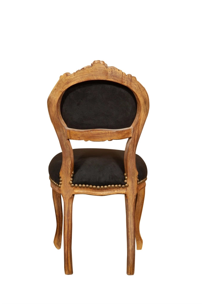 Biscottini Sedia poltroncina stile francese Luigi XVI in legno massello di faggio finitura oro