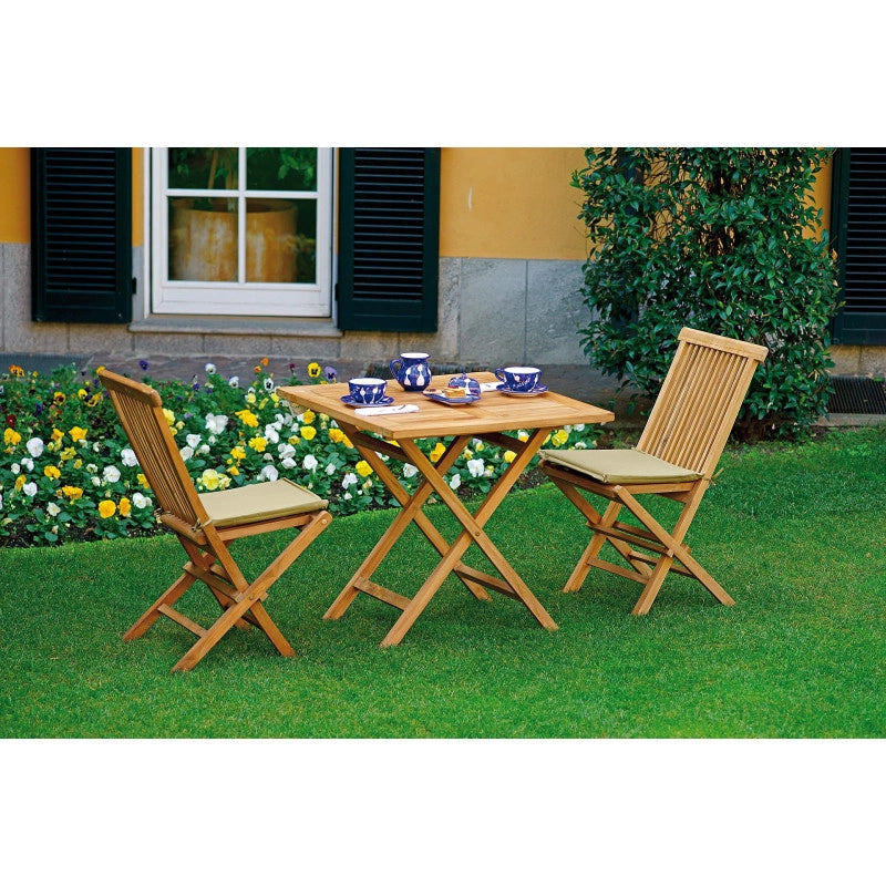 Tavolo Vulcano quadrato MOIA in legno teak - 80 cm