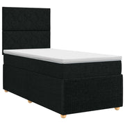Letto box spring con materasso Nero 100 x 200 cm Tessuto 3454335