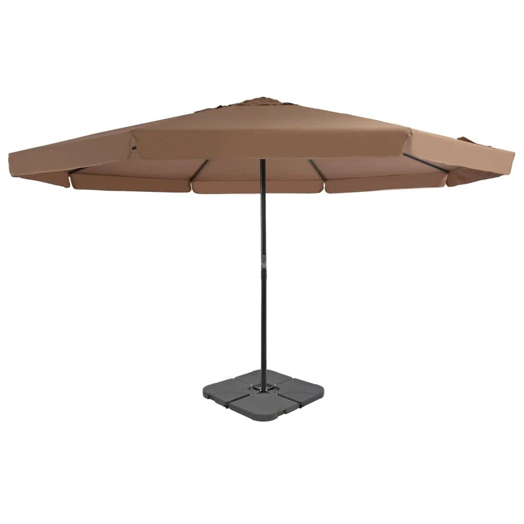 Ombrellone con base portatile diametro 5 m color tortora 02_0008058