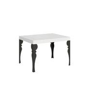 Tavolo Allungabile 120-204x80x77 cm Paxon Bianco Frassino e Antracite