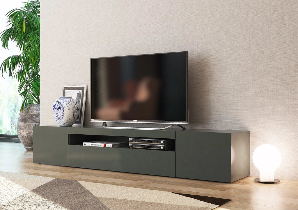Mobile TV 3 Ante 200x40x36,5 cm Daiquiri Antracite Lucido