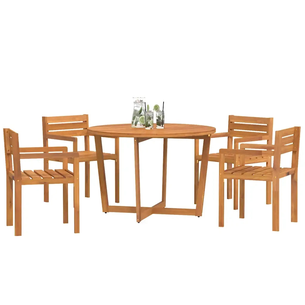 Set da pranzo da giardino da 5 pz in Legno Massello di Acacia 3334770
