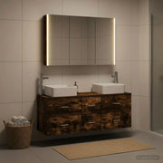 Set di mobili per il bagno 4 pcs Rovere Fumo 3406787
