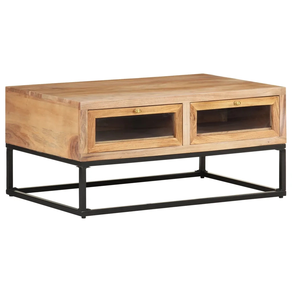 Tavolino da Salotto 90x60x40 cm in Legno Massello di Acacia 323506