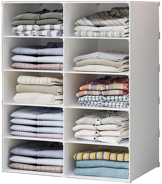 Raccoglitore Modulare per Abbigliamento - Organizzatore per la Casa - 10 Moduli