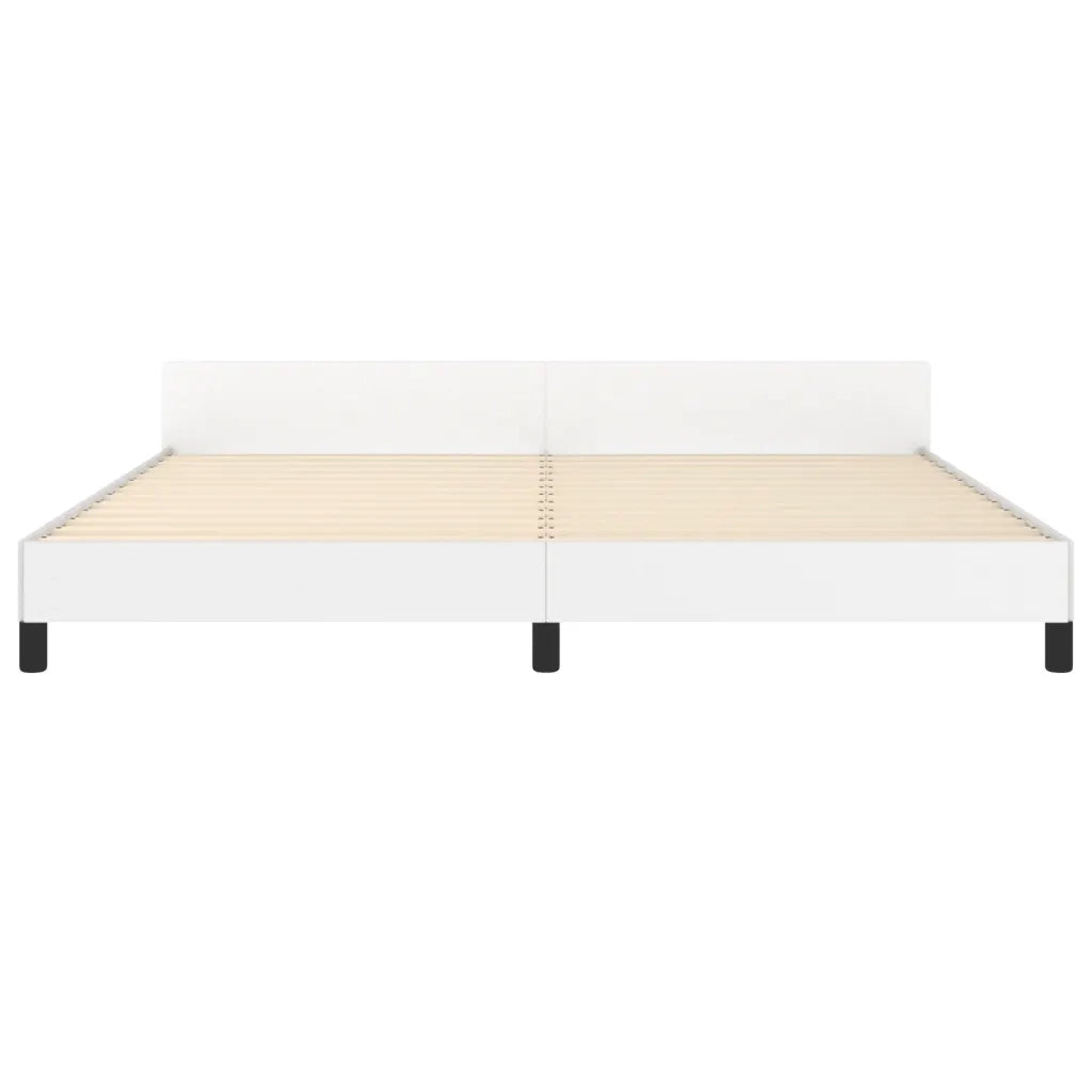 Giroletto con Testiera Bianco 200x200 cm in Similpelle 3125592