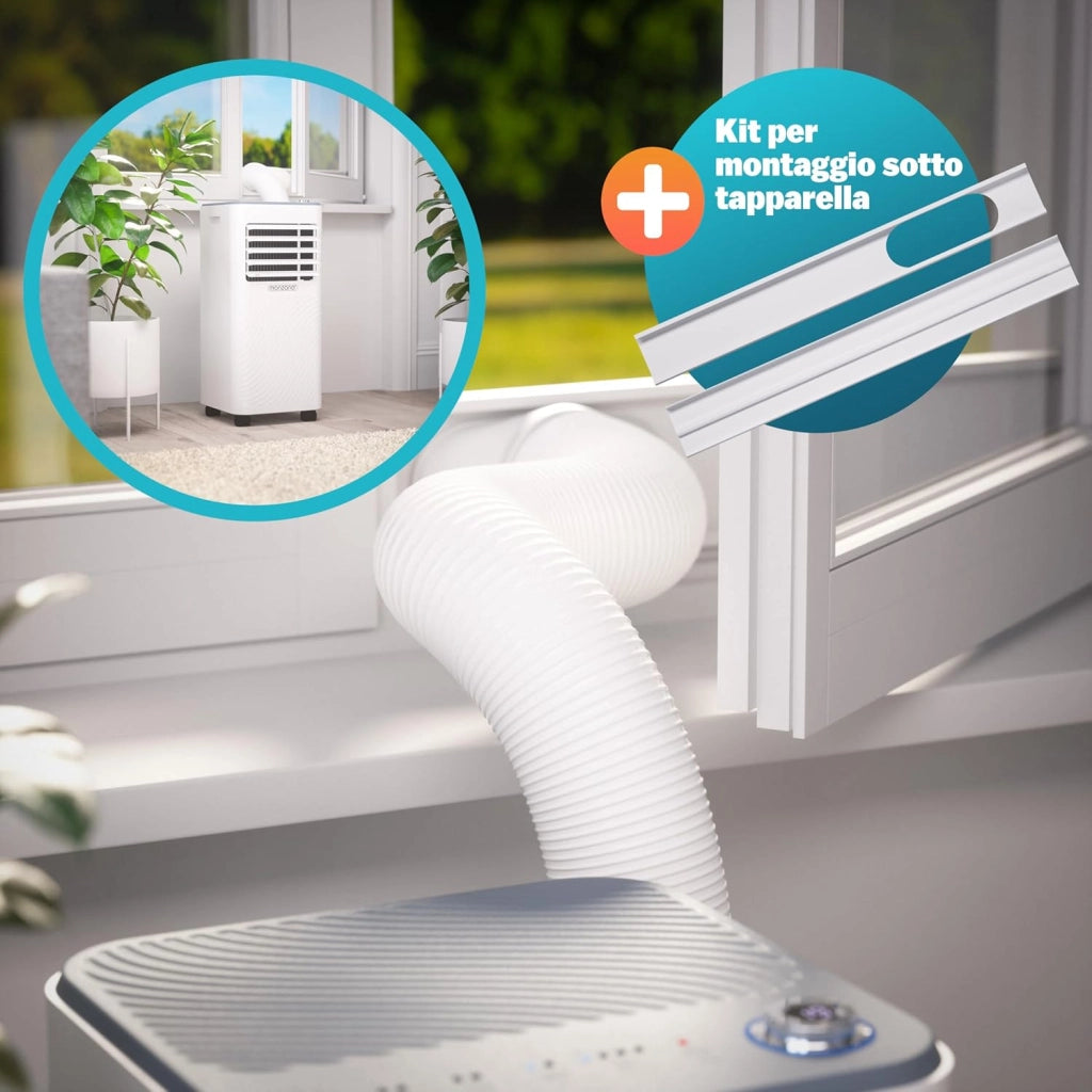 ® Condizionatore d'Aria Mobile 7000BTU 3in1 750W Timer Telecomando Deumidificatore Climatizzatore Raffreddatore