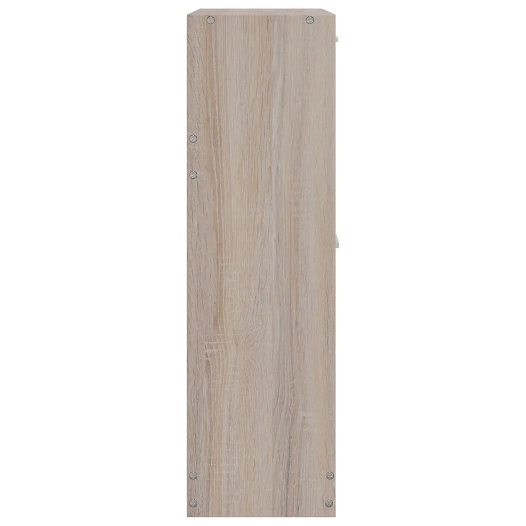 Scarpiera | Mobile per scarpe in Legno Effetto Rovere con 2 Scomparti