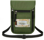 Portafoglio con RFID anti-furto - Tasca ID - Blocco RFID - Portamonete per viaggi - 3 tasche con chiusura a righello - Tasca ID con cinturino - Unisex - Impermeabile Oxford - Utilizzo quotidiano - 15,5 x 2 x 22 cm
