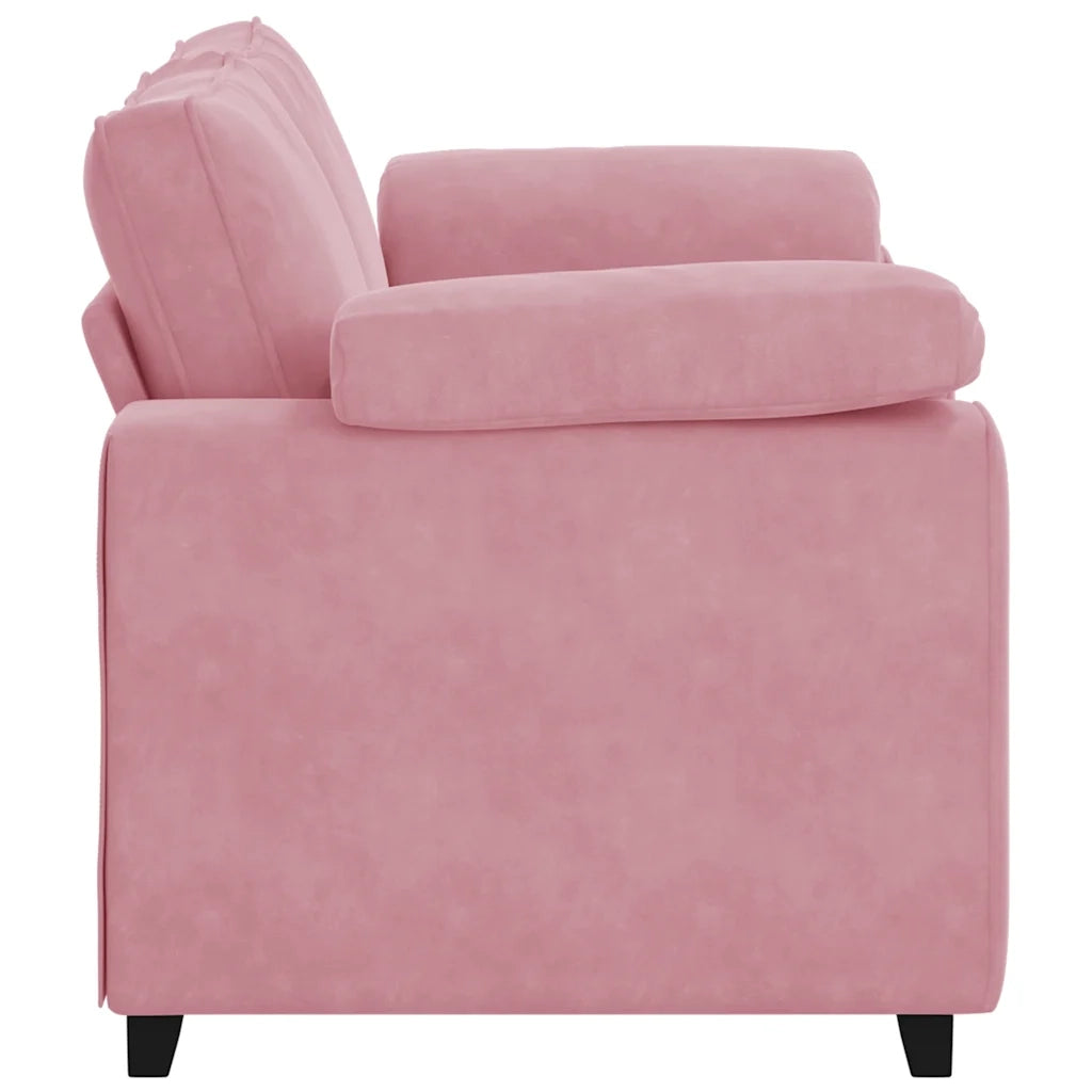 Divano Divanetto-Sofa Rosa 120 cm in Velluto