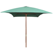 Ombrellone da giardino con palo in legno 200 x 300 cm verde 02_0008139