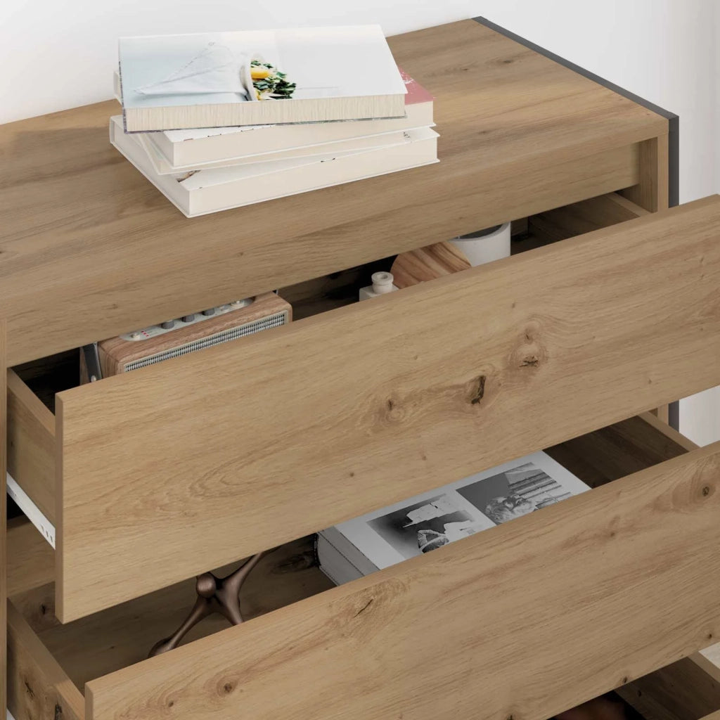 Credenza | Madia | Buffet da pranzo | Armadio da pranzo Rovere Artigianale 79 x 36 x 75.5 cm Legno multistrato