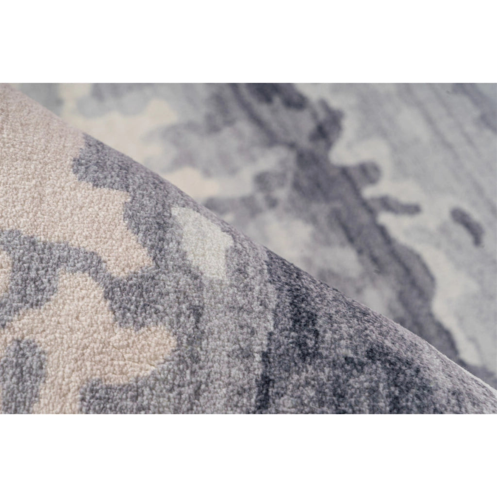 Tappeto vintage Ilian 300 in poliestere grigio