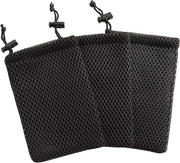 Tas con Corda in Tessuto Nylon a Maglia, 5 x 3,5 Pollici Borsa di Pochette per Piccoli Oggetti, 3 Stuks Kit di Organizzazione per Viaggio con Spazio per Mini Oggetti, Orecchini, Batterie, Chiavi.