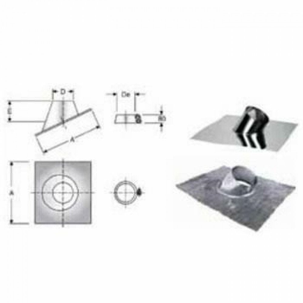 Inox doppia parete faldale per t etti inclinati d.100 b08xb4sqcs