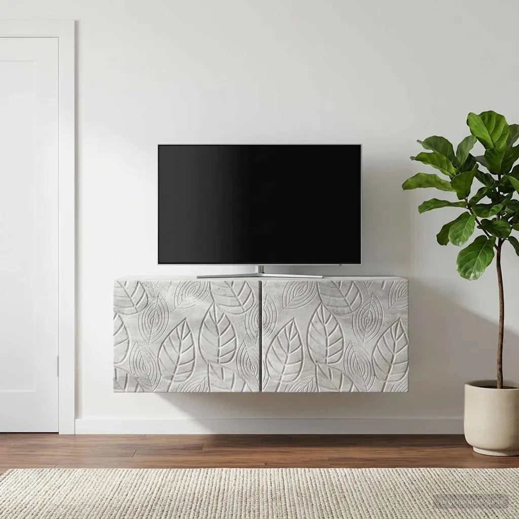 Mobile Porta TV da Muro 59,5 x 41 x 30 cm Grigio Cemento 898848