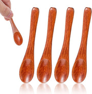 Set di 4 Spiedi in Legno per Erba, 10 cm - Ideali per Zucchero/Zucchero/Sale/Erbe - Setto in Legno di Ficus - Formato Compatto