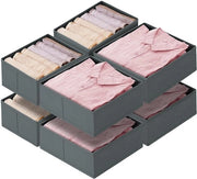 Organizzatore per armadio 8-segmenti 100x58 cm - Sistema di organizzazione per cassetti Organizzatore pieghevole per abbigliamento Camera da letto, Abbigliamento per bambini, Calze, Intimo