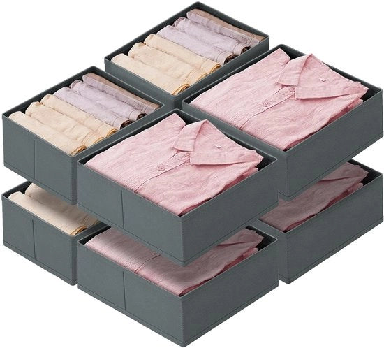 Organizzatore per armadio 8-segmenti 100x58 cm - Sistema di organizzazione per cassetti Organizzatore pieghevole per abbigliamento Camera da letto, Abbigliamento per bambini, Calze, Intimo
