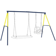 Altalena Doppia per Bambini ¨C Zephmum ¨C Blu 260x160x178cm