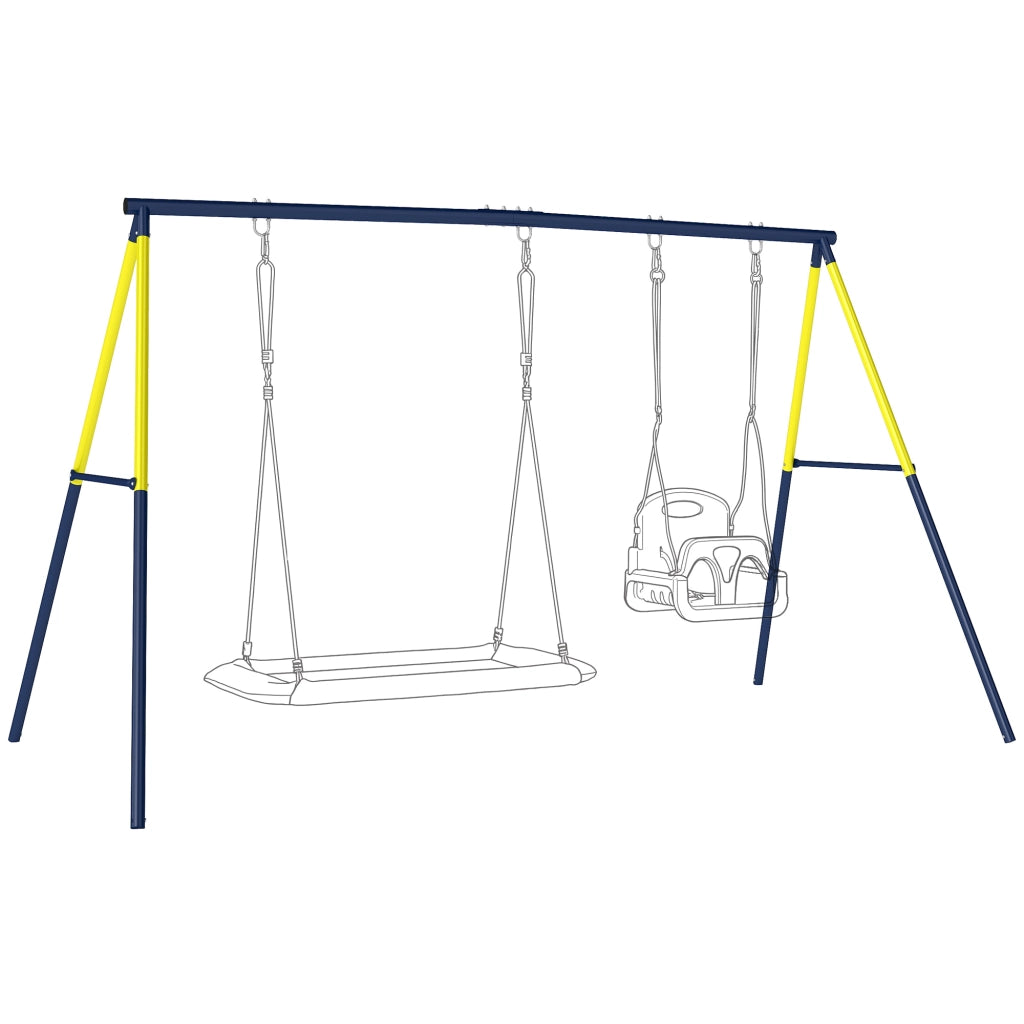 Altalena Doppia per Bambini ¨C Zephmum ¨C Blu 260x160x178cm