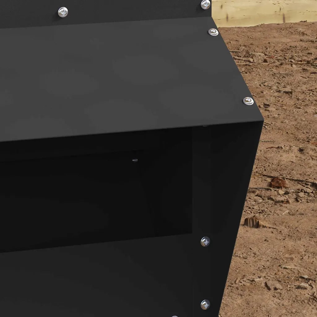 Feeder per pollo Nero 20 x 25 x 35 cm Acciaio laminato a freddo CFW2063604