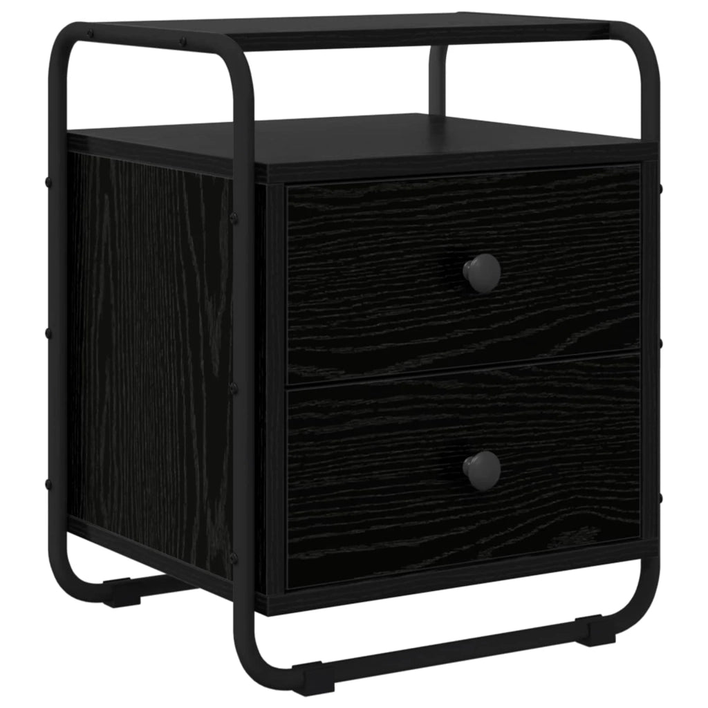 Armadio da Notte Rovere Nero Legno ingegnerizzato 8007623