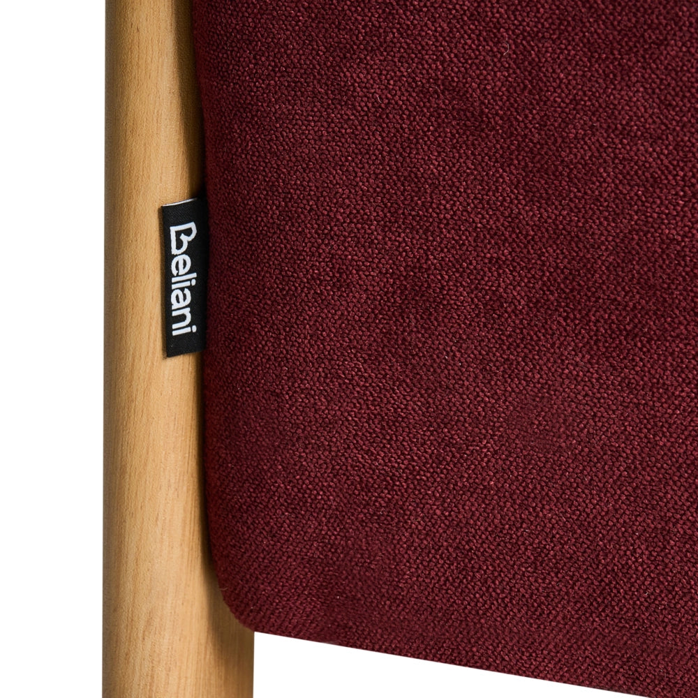 Panca stile moderno e glamour per camera da letto e soggiorno Rivestimento in tessuto contenitore bordeaux
