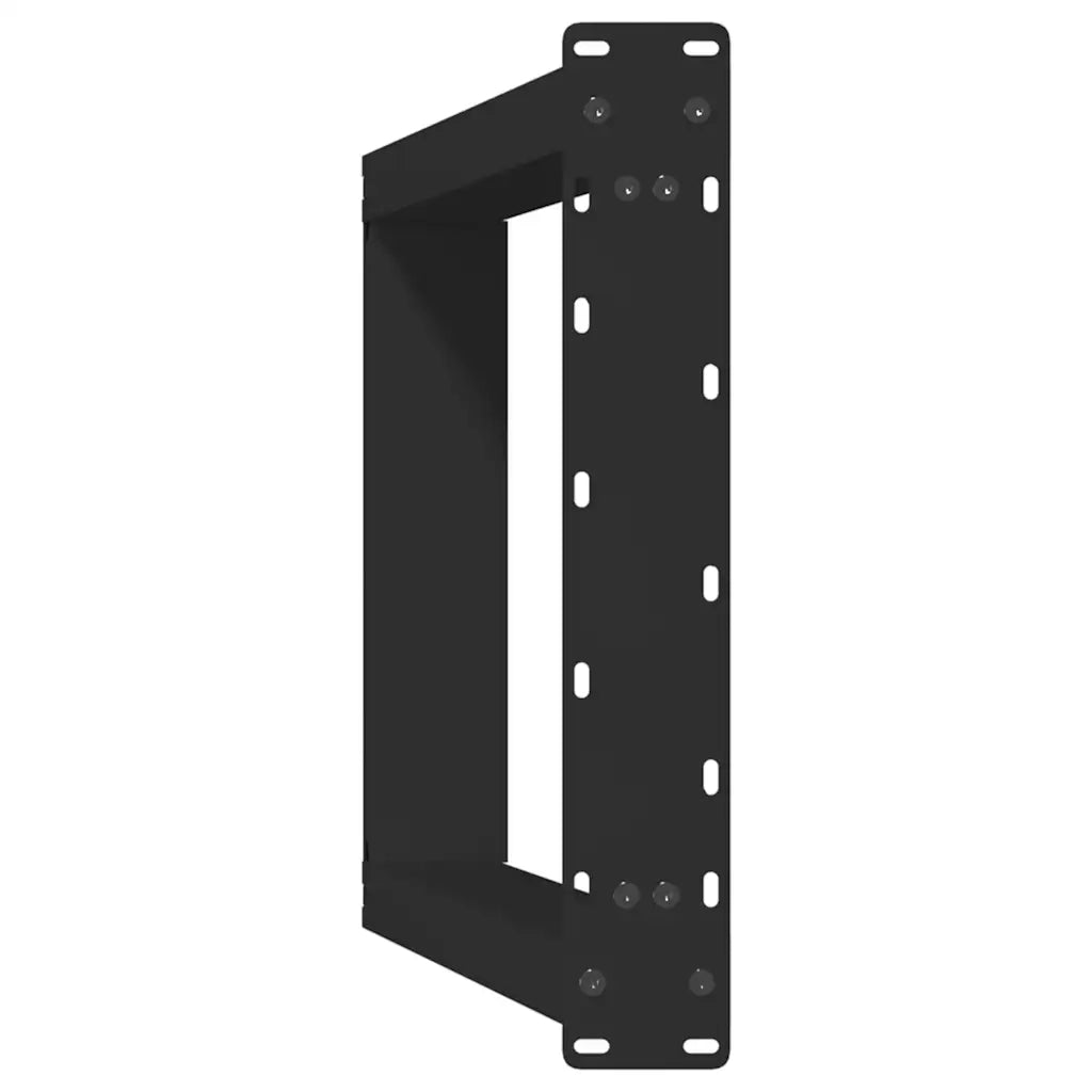 Gambe per Tavolo Consolle a Forma di U 2 pz Nere 38x(72-73) cm Acciaio 4012780