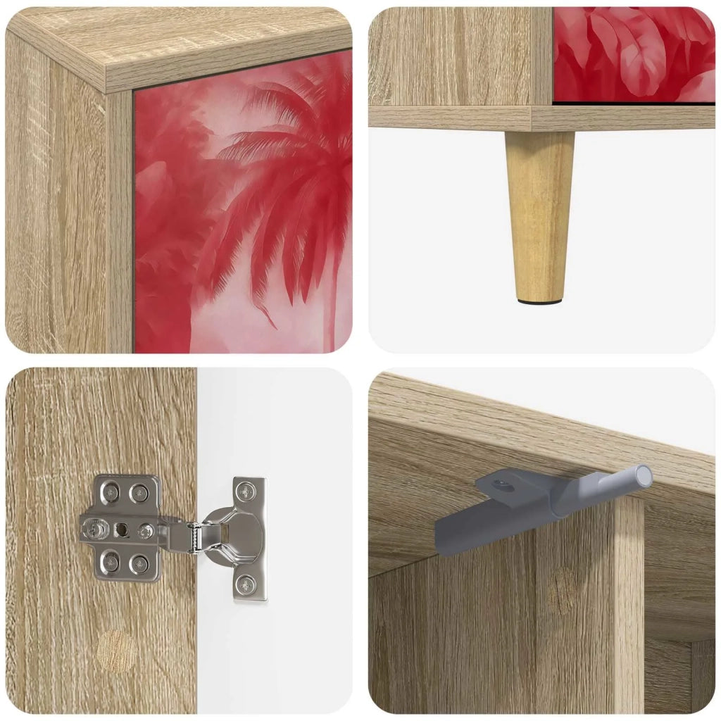 Mobile TV AACHEN 102 x 33 x 50 cm Sonoma Legno ingegnerizzato 8007046