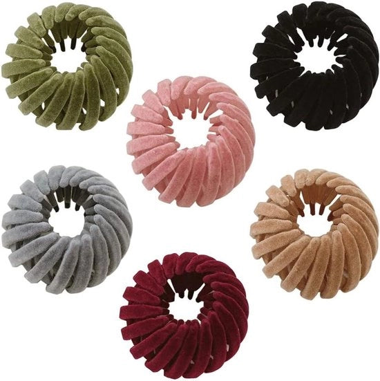 Accessori per capelli in stile vintage con perle fluo 6 pezzi | Trecce a coda di cavallo con tecnica di cura per donne e ragazze
