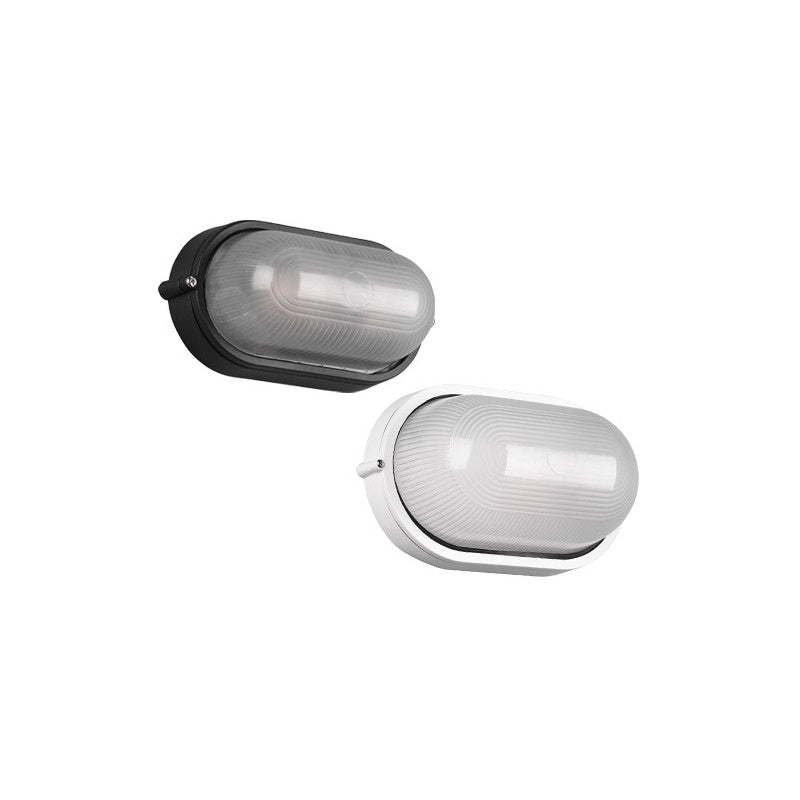 Plafoniera Ovale Alano 21 cm Bianca – Alluminio, Attacco E27, IP44 – Trio Lighting