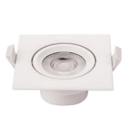 Faretto led incasso orientabile quadro soffitto 7watt driver incluso *** temperatura colore lampada 6000k bianco fred...
