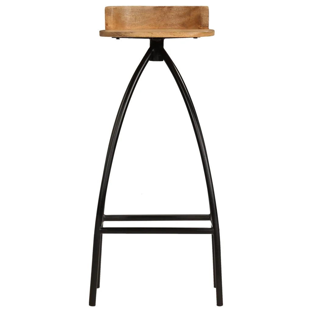 Sgabelli da Bar 2 pz in Legno Massello di Mango cod mxl 77617