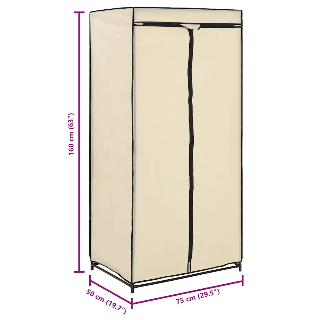 Armadio 2 pz Crema 75x50x160 cm CFW1890548