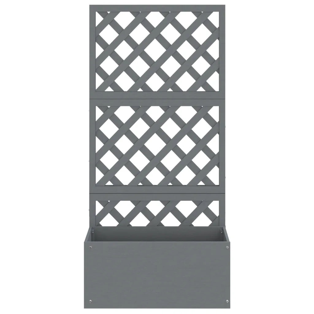 Fioriera a Traliccio Grigia 65x33x135 cm WPC 362577