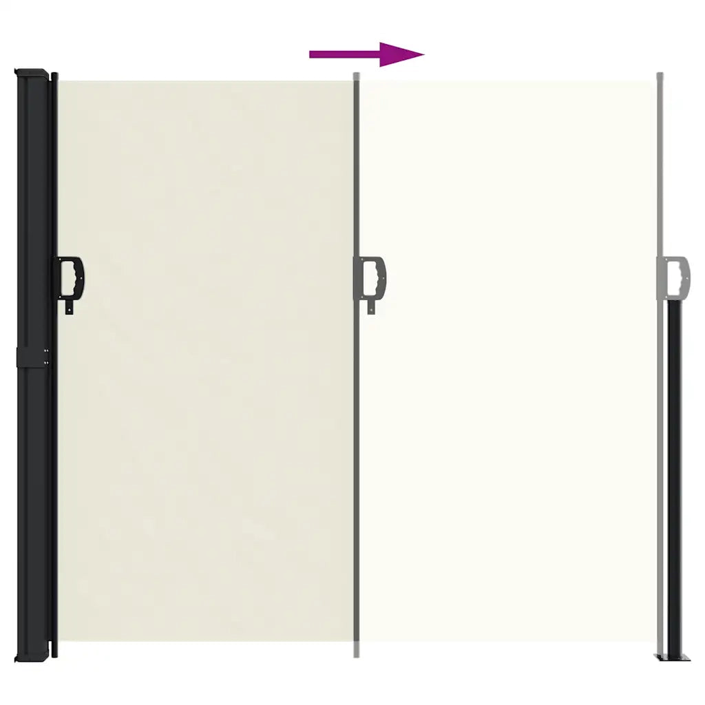 Tenda da Sole Laterale Retrattile Crema 180x500 cm 4004445