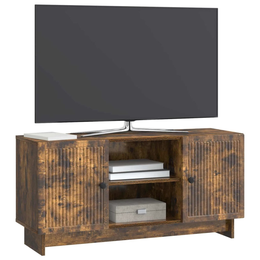 Mobile TV | Armadietto TV | Mobile Porta TV 102 x 34,5 x 50 cm Rovere Fumo Legno ingegnerizzato