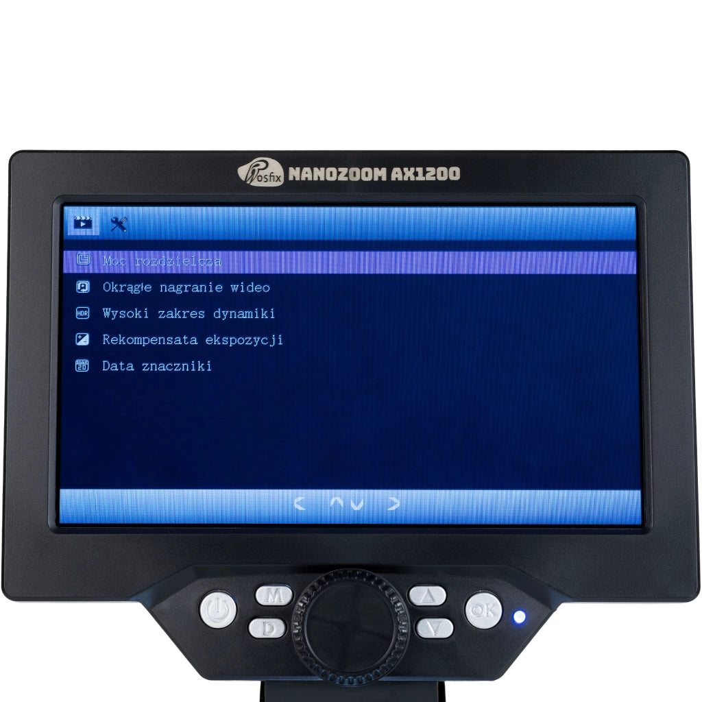 Mikroscopio Digitale LCD 7" Rosfix NanoZoom AX1200 – Ingrandimento 1200x | 12MP | Full HD 1080p | LED | USB | microSD