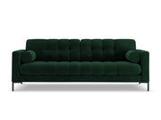 Cosmopolitan Design - Divano "Bali" 3 posti in velluto verde bottiglia 